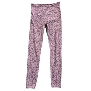 Athleta Elation Ultra High Rise Tight Leggings Womens Small Pink Leopard Stretch